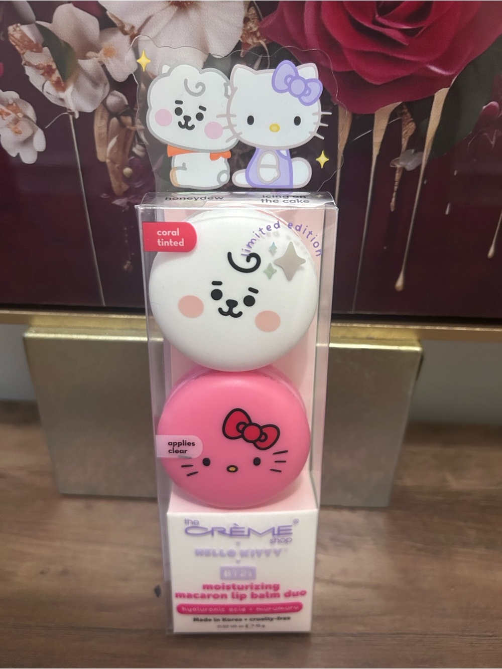 Hello Kitty x The Crème Shop Macaron Lip Balm Duo - Coral Tinted